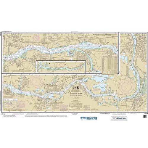 Maptech NOAA Recreational Waterproof Chart-Delaware River Philadelphia to Trenton, 12314 Maptech NOAA Recreational Waterproof Chart-Delaware River Philadelphia to Trenton, 12314