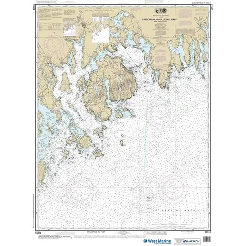 Maptech NOAA Recreational Waterproof Chart-Frenchman and Blue Hill Bays and Approaches, 13312 Maptech NOAA Recreational Waterproof Chart-Frenchman and Blue Hill Bays and Approaches, 13312