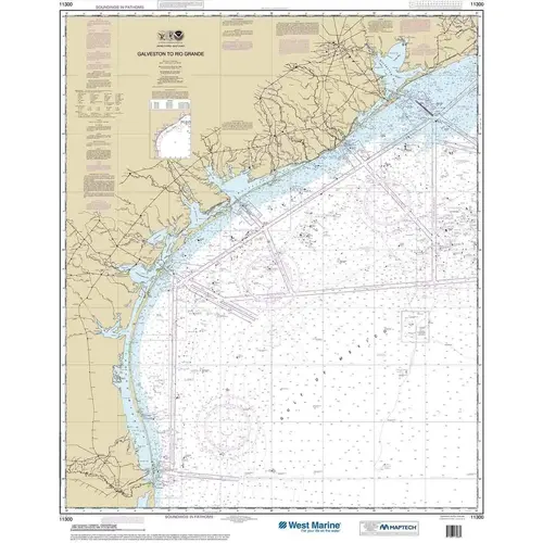 Maptech Recreational Waterproof Chart-Galveston to Rio Grande, 11300 Maptech Recreational Waterproof Chart-Galveston to Rio Grande, 11300