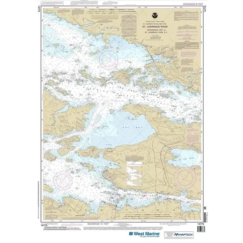 Maptech NOAA Recreational Waterproof Chart-Gananoque, Ont., to St. Lawrence Park. N.Y., 14773 Maptech NOAA Recreational Waterproof Chart-Gananoque, Ont., to St. Lawrence Park. N.Y., 14773