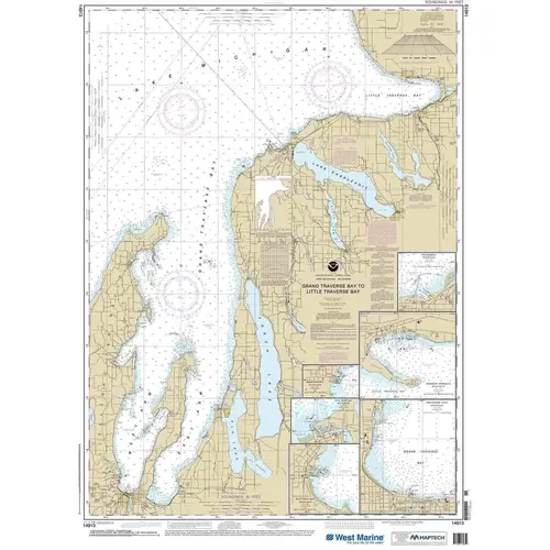 Maptech NOAA Recreational Waterproof Chart-Grand Traverse Bay to Little Traverse Bay; Harbor Springs; Petoskey; Elk Rapids; Suttons Bay; Northport; Traverse City, 14913 Maptech NOAA Recreational Waterproof Chart-Grand Traverse Bay to Little Traverse Bay; Harbor Springs; Petoskey; Elk Rapids; Suttons Bay; Northport; Traverse City, 14913