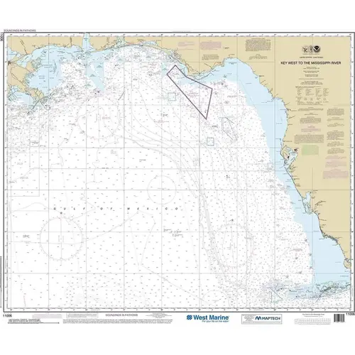 Maptech NOAA Recreational Waterproof Chart-Gulf Coast Key West To The Missippi River, 11006 Maptech NOAA Recreational Waterproof Chart-Gulf Coast Key West To The Missippi River, 11006