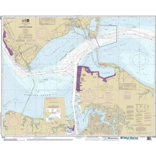 Maptech NOAA Recreational Waterproof Chart-Hampton Roads, 12245 Maptech NOAA Recreational Waterproof Chart-Hampton Roads, 12245