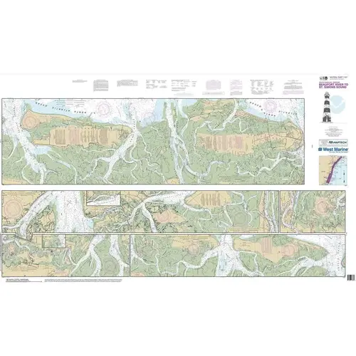 Maptech NOAA Recreational Waterproof Chart-Intracoastal Waterway Beaufort River to St. Simons Sound, 11507 Maptech NOAA Recreational Waterproof Chart-Intracoastal Waterway Beaufort River to St. Simons Sound, 11507