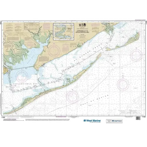 Maptech NOAA Recreational Waterproof Chart-Intracoastal Waterway Carrabelle to Apalachicola Bay; Carrabelle River, 11404 Maptech NOAA Recreational Waterproof Chart-Intracoastal Waterway Carrabelle to Apalachicola Bay; Carrabelle River, 11404