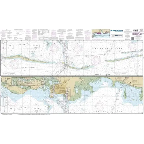 Maptech NOAA Recreational Waterproof Chart-Intracoastal Waterway Dauphin Island to Dog Keys Pass, 11374 Maptech NOAA Recreational Waterproof Chart-Intracoastal Waterway Dauphin Island to Dog Keys Pass, 11374