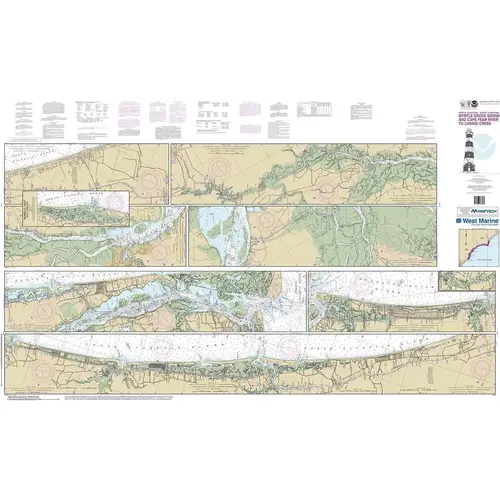 Maptech NOAA Recreational Waterproof Chart-Intracoastal Waterway Myrtle Grove Sound and Cape Fear River to Casino Creek, 11534 Maptech NOAA Recreational Waterproof Chart-Intracoastal Waterway Myrtle Grove Sound and Cape Fear River to Casino Creek, 11534