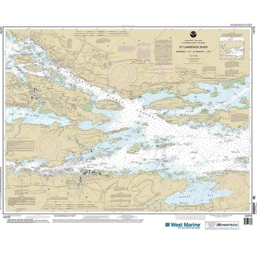 Maptech NOAA Recreational Waterproof Chart-Ironsides l., N.Y., to Bingham l., Ont., 14772 Maptech NOAA Recreational Waterproof Chart-Ironsides l., N.Y., to Bingham l., Ont., 14772