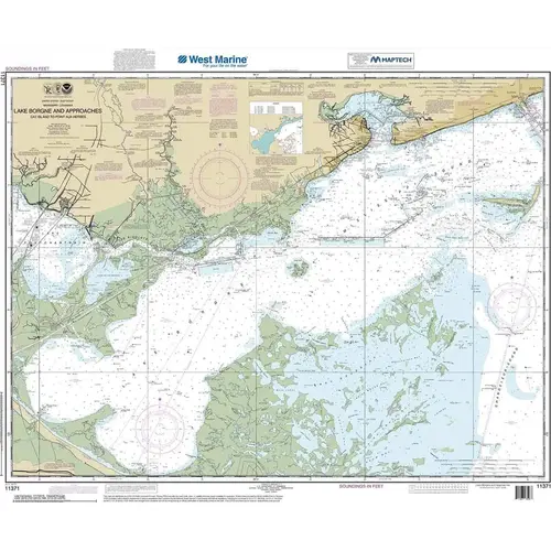 Maptech NOAA Recreational Waterproof Chart-Lake Borgne and Approaches Cat Island to Point aux Herbes, 11371 Maptech NOAA Recreational Waterproof Chart-Lake Borgne and Approaches Cat Island to Point aux Herbes, 11371