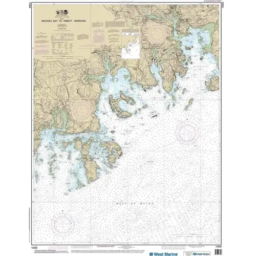 Maptech NOAA Recreational Waterproof Chart-Machias Bay to Tibbett Narrows, 13326 Maptech NOAA Recreational Waterproof Chart-Machias Bay to Tibbett Narrows, 13326