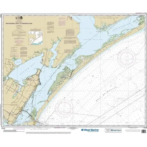 Maptech NOAA Recreational Waterproof Chart-Matagorda Light to Aransas Pass, 11313 Maptech NOAA Recreational Waterproof Chart-Matagorda Light to Aransas Pass, 11313