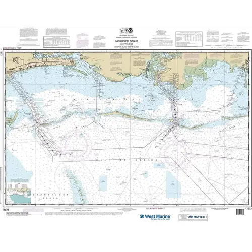 Maptech NOAA Recreational Waterproof Chart-Mississippi Sound and Approaches Dauphin Island to Cat Island Maptech NOAA Recreational Waterproof Chart-Mississippi Sound and Approaches Dauphin Island to Cat Island