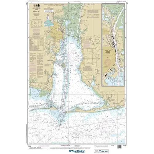 Maptech NOAA Recreational Waterproof Chart-Mobile Bay Mobile Ship Channel-Northern End, 11376 Maptech NOAA Recreational Waterproof Chart-Mobile Bay Mobile Ship Channel-Northern End, 11376