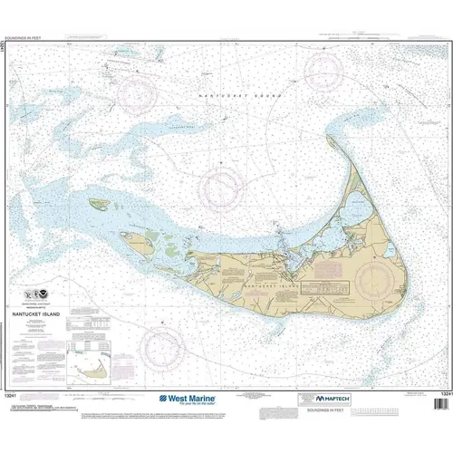 Maptech NOAA Recreational Waterproof Chart-Nantucket Island, 13241 Maptech NOAA Recreational Waterproof Chart-Nantucket Island, 13241