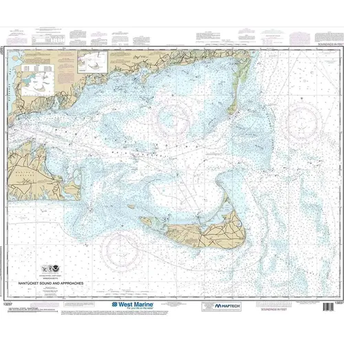 Maptech NOAA Recreational Waterproof Chart-Nantucket Sound and Approaches, 13237 Maptech NOAA Recreational Waterproof Chart-Nantucket Sound and Approaches, 13237