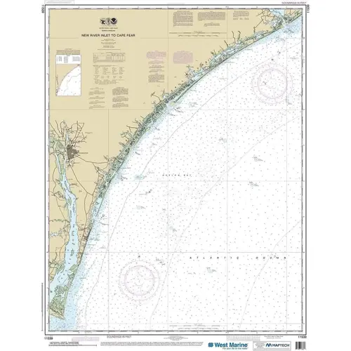 Maptech Recreational Waterproof Chart - New River Inlet-Cape Fear Maptech Recreational Waterproof Chart - New River Inlet-Cape Fear