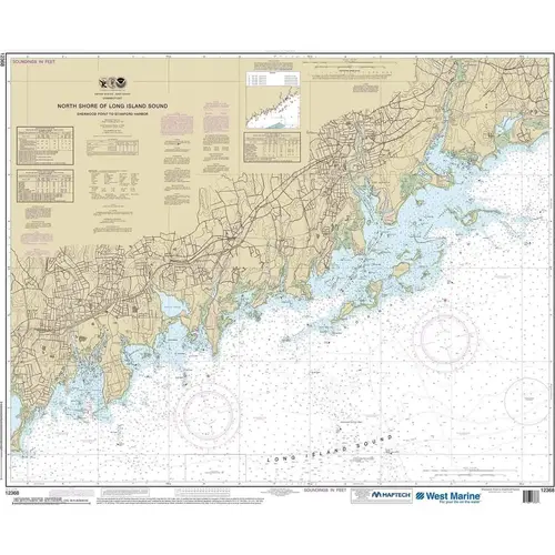 Maptech NOAA Recreational Waterproof Chart-North Shore of Long Island Sound Sherwood Point to Stamford Harbor, 12368 Maptech NOAA Recreational Waterproof Chart-North Shore of Long Island Sound Sherwood Point to Stamford Harbor, 12368