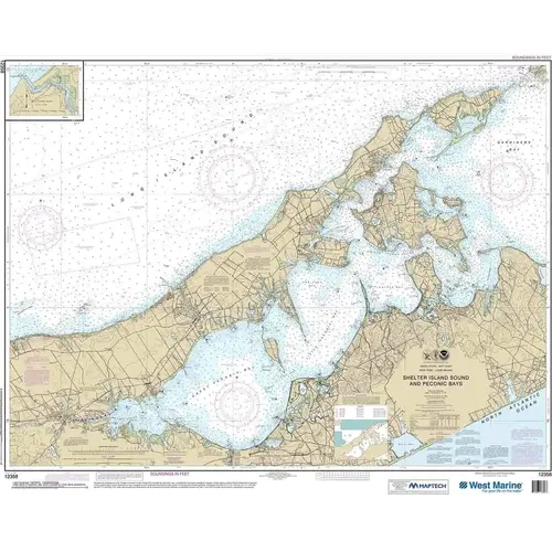 Maptech NOAA Recreational Waterproof Chart-New York Long Island, Shelter Island Sound and Peconic Bays; Mattituck Inlet, 12358 Maptech NOAA Recreational Waterproof Chart-New York Long Island, Shelter Island Sound and Peconic Bays; Mattituck Inlet, 12358