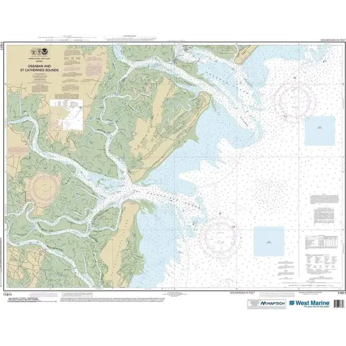 Maptech NOAA Recreational Waterproof Chart-Ossabaw and St. Catherines Sounds, 11511 Maptech NOAA Recreational Waterproof Chart-Ossabaw and St. Catherines Sounds, 11511