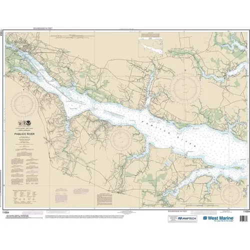 Maptech NOAA Recreational Waterproof Chart-Pamlico River, 11554 Maptech NOAA Recreational Waterproof Chart-Pamlico River, 11554