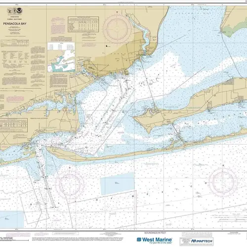 Maptech NOAA Recreational Waterproof Chart-Pensacola Bay, 11383 Maptech NOAA Recreational Waterproof Chart-Pensacola Bay, 11383