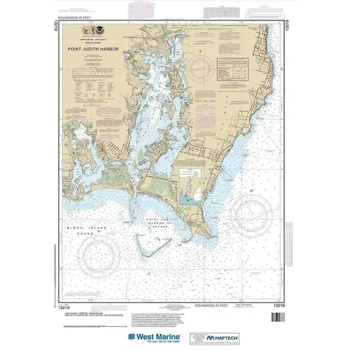 Maptech NOAA Recreational Waterproof Chart-Point Judith Harbor, 13219 Maptech NOAA Recreational Waterproof Chart-Point Judith Harbor, 13219