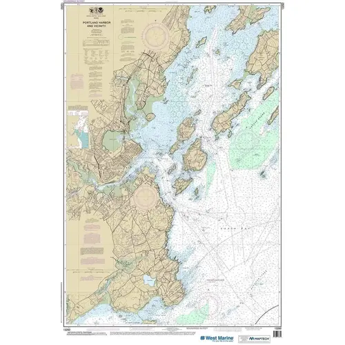 Maptech NOAA Recreational Waterproof Chart-Portland Harbor and Vicinity, 13292 Maptech NOAA Recreational Waterproof Chart-Portland Harbor and Vicinity, 13292