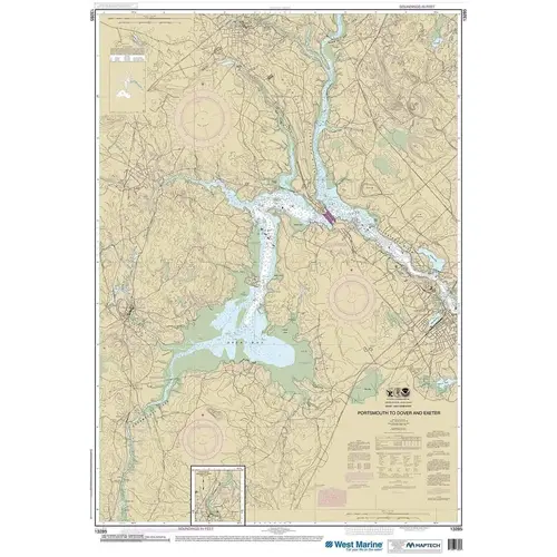 Maptech NOAA Recreational Waterproof Chart-Portsmouth to Dover and Exeter, 13285 Maptech NOAA Recreational Waterproof Chart-Portsmouth to Dover and Exeter, 13285