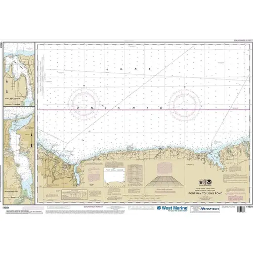 Maptech NOAA Recreational Waterproof Chart-Port Bay to Long Pond; Port Bay Harbor; Irondequoit Bay, 14804 Maptech NOAA Recreational Waterproof Chart-Port Bay to Long Pond; Port Bay Harbor; Irondequoit Bay, 14804