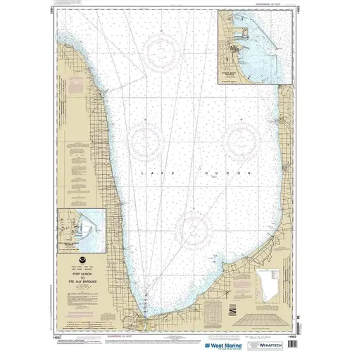 Maptech NOAA Recreational Waterproof Chart-Port Huron to Pte aux Barques; Port Sanilac; Harbor Beach, 14862 Maptech NOAA Recreational Waterproof Chart-Port Huron to Pte aux Barques; Port Sanilac; Harbor Beach, 14862
