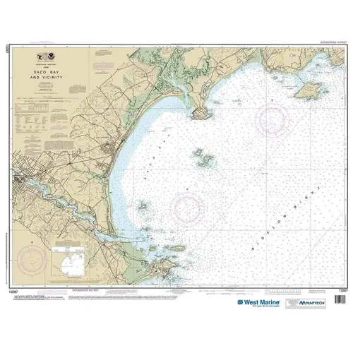 Maptech NOAA Recreational Waterproof Chart-Saco Bay and Vicinity, 13287 Maptech NOAA Recreational Waterproof Chart-Saco Bay and Vicinity, 13287