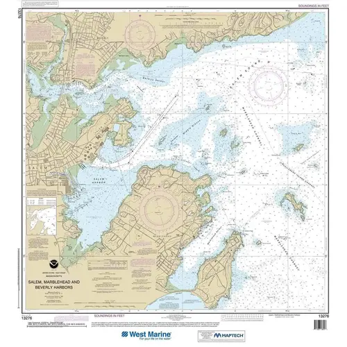 Maptech Recreational Waterproof Chart - Salem, Marblehead and Beverly Harbors Maptech Recreational Waterproof Chart - Salem, Marblehead and Beverly Harbors