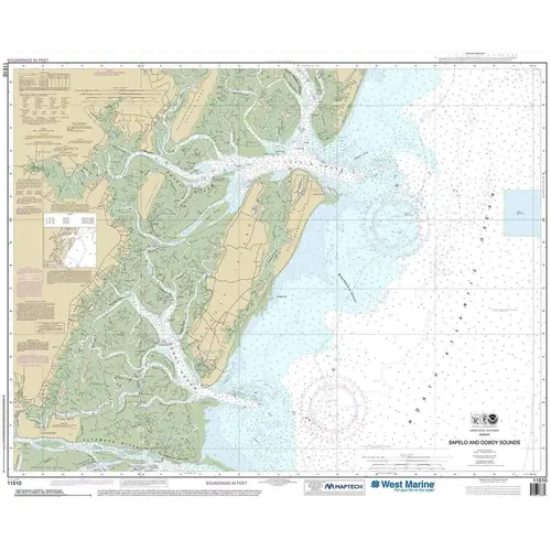 Maptech NOAA Recreational Waterproof Chart-Sapelo and Doboy Sounds, 11510 Maptech NOAA Recreational Waterproof Chart-Sapelo and Doboy Sounds, 11510