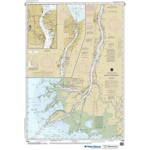 Maptech NOAA Recreational Waterproof Chart-St. Clair River; Head of St. Clair River, 14852 Maptech NOAA Recreational Waterproof Chart-St. Clair River; Head of St. Clair River, 14852