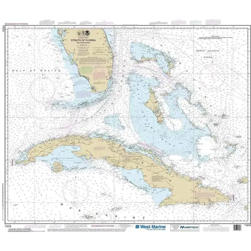 Maptech NOAA Recreational Waterproof Chart-Straits of Florida and Approaches, 11013 Maptech NOAA Recreational Waterproof Chart-Straits of Florida and Approaches, 11013
