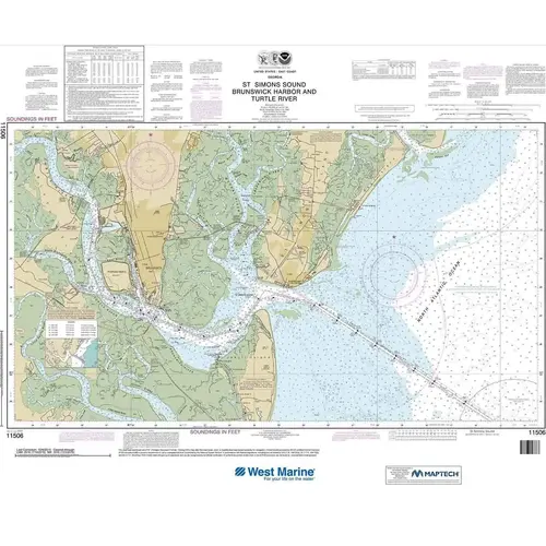 Maptech NOAA Recreational Waterproof Chart-St. Simons Sound, Brunswick Harbor and Turtle River, 11506 Maptech NOAA Recreational Waterproof Chart-St. Simons Sound, Brunswick Harbor and Turtle River, 11506