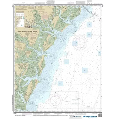 Maptech NOAA Recreational Waterproof Chart-Tybee Island to Doboy Sound, 11509 Maptech NOAA Recreational Waterproof Chart-Tybee Island to Doboy Sound, 11509