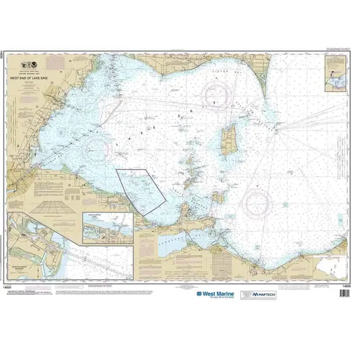Maptech Recreational Waterproof Chart - West End of Lake Erie Maptech Recreational Waterproof Chart - West End of Lake Erie
