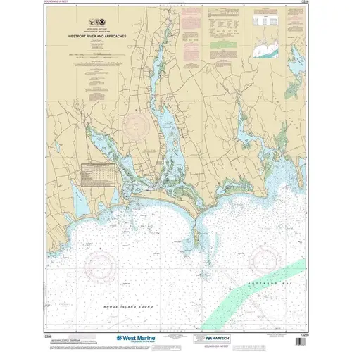 Maptech NOAA Recreational Waterproof Chart-Westport River and Approaches, 13228 Maptech NOAA Recreational Waterproof Chart-Westport River and Approaches, 13228