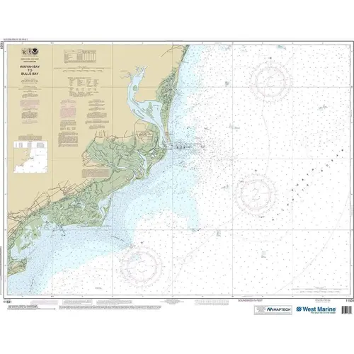 Maptech NOAA Recreational Waterproof Chart-Winyah Bay to Bulls Bay, 11531 Maptech NOAA Recreational Waterproof Chart-Winyah Bay to Bulls Bay, 11531