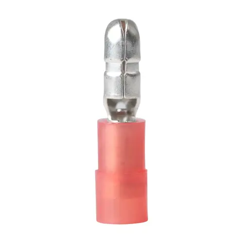 22-18 AWG Male Nylon Snap Plugs, Clear Red, 4-Pack 22-18 AWG Male Nylon Snap Plugs, Clear Red, 4-Pack