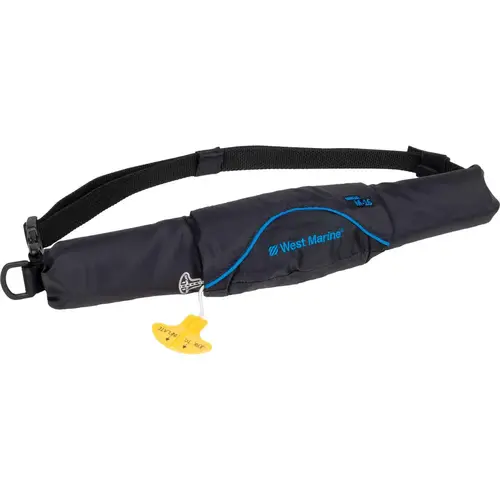 Ultra-Slim Manual Inflatable Life Jacket Belt Pack, Black Ultra-Slim Manual Inflatable Life Jacket Belt Pack, Black