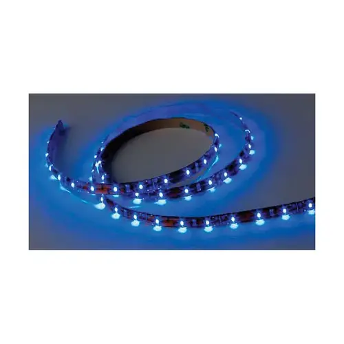 Flexible LED Strip Tape 12V DC Blue 8 ft Length with Wire Leads IP65 Flexible LED Strip Tape 12V DC Blue 8 ft Length with Wire Leads IP65