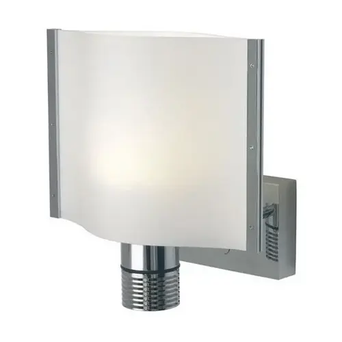 LED Wall Sconce 10 to 30V DC Chrome with White Shade Built-in Dimmer IP20 LED Wall Sconce 10 to 30V DC Chrome with White Shade Built-in Dimmer IP20