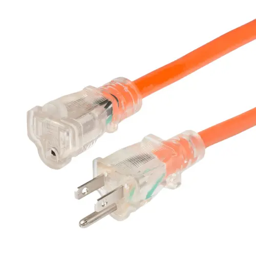 Marinco 25 Foot Lighted Extension Cord, 15 Amp, 16/3 AWG, Orange Marinco 25 Foot Lighted Extension Cord, 15 Amp, 16/3 AWG, Orange