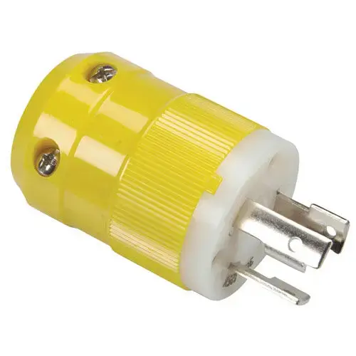 Male Plug, 30A 125V, Yellow Male Plug, 30A 125V, Yellow