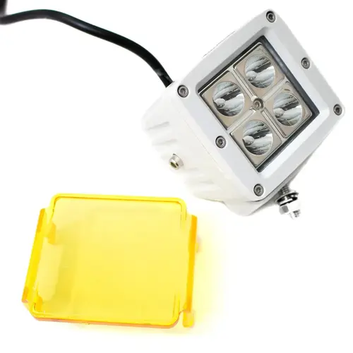 3" x 3" Cube LED Spotlight with Amber Cover 3" x 3" Cube LED Spotlight with Amber Cover