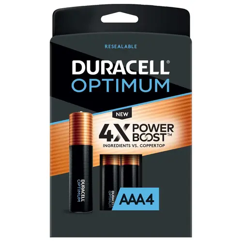 Optimum AAA Batteries with 4X the Patented POWER BOOST Ingredients, 4-Pack Optimum AAA Batteries with 4X the Patented POWER BOOST Ingredients, 4-Pack