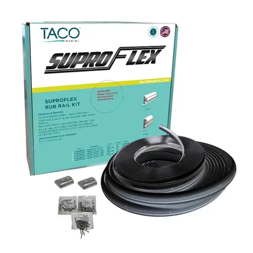 SuproFlex Medium Rub Rail Kit Black, 60 ft SuproFlex Medium Rub Rail Kit Black, 60 ft