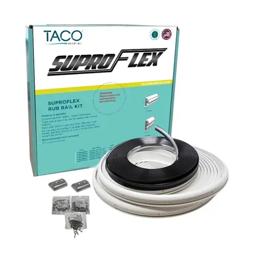 SuproFlex Medium Rub Rail Kit White, 80 ft SuproFlex Medium Rub Rail Kit White, 80 ft